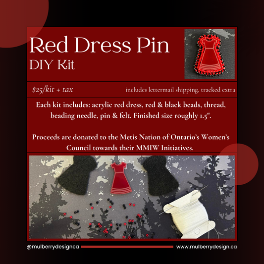 DIY Red Dress Pin Kit