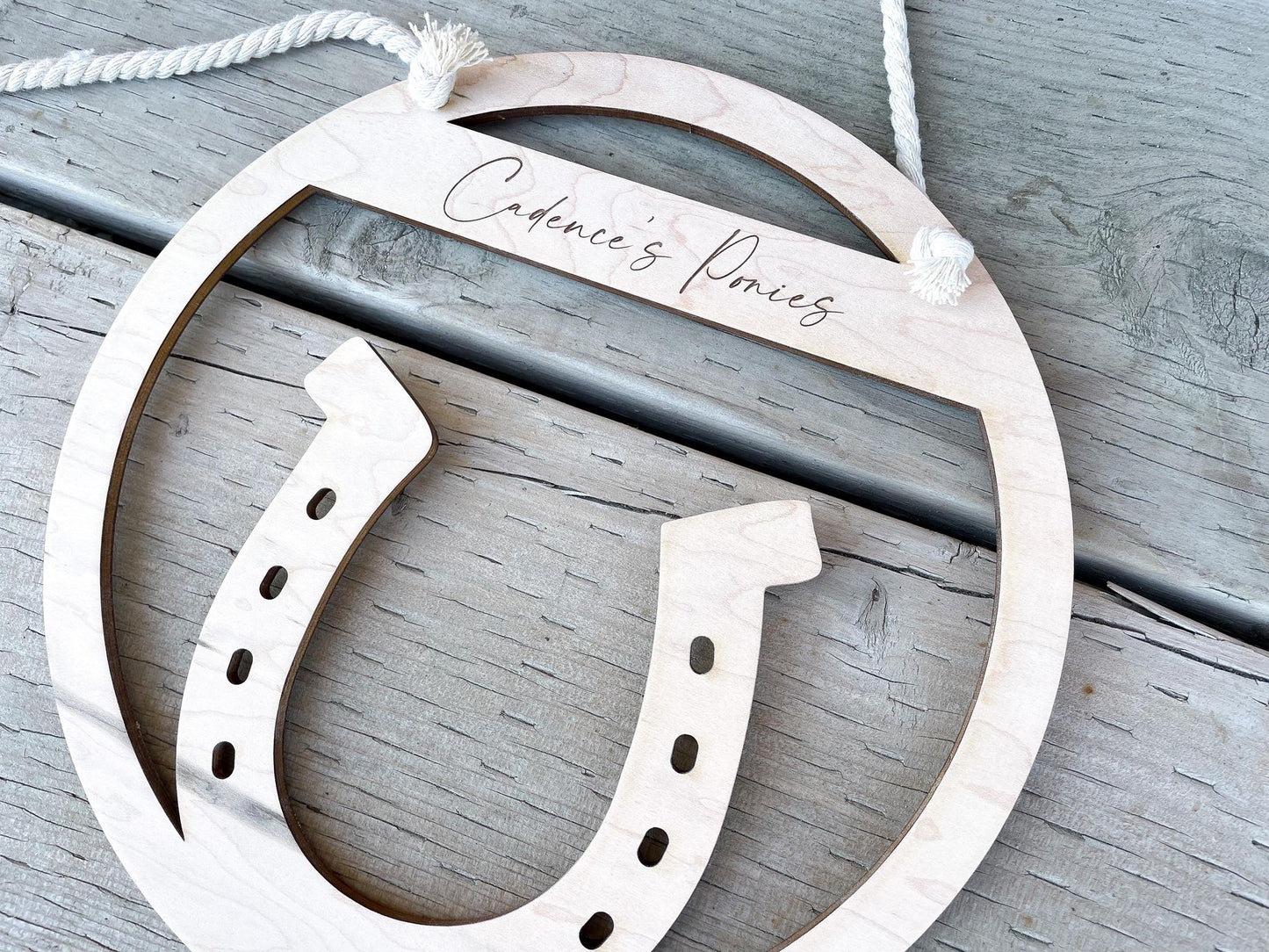 Personalized Horseshoe Scrunchie Holder