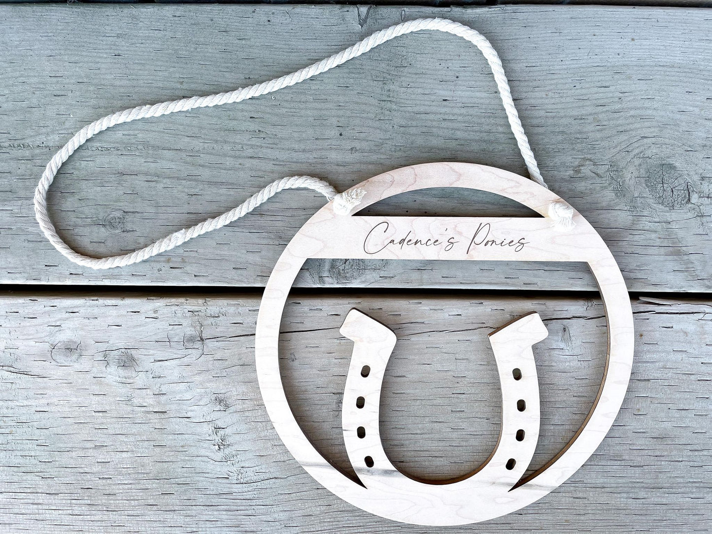 Personalized Horseshoe Scrunchie Holder