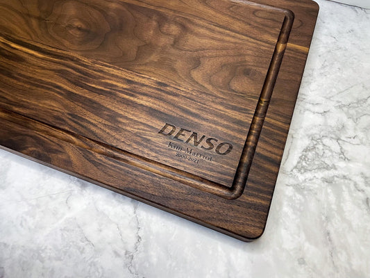 Large Walnut Cutting Board with Groove