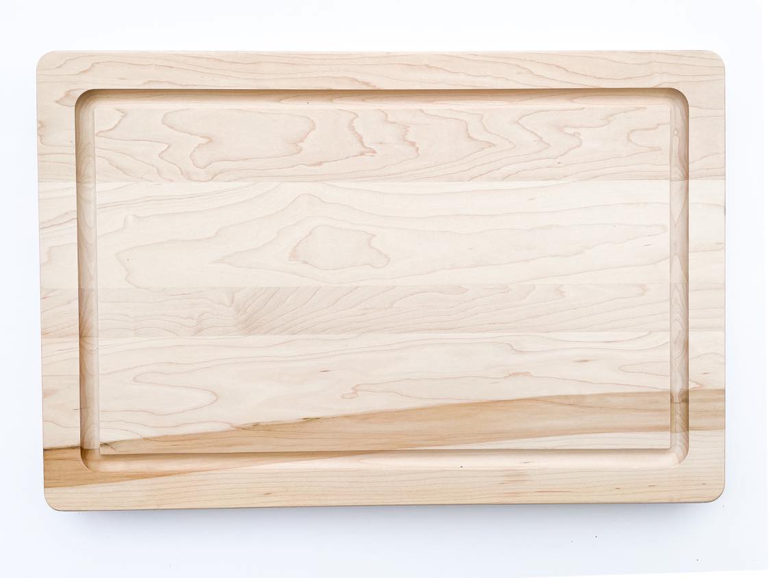 Large Maple Cutting Board with Groove